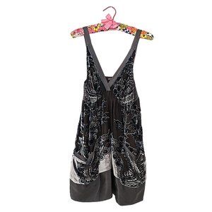 Hale Bob Floral Velvet & Silk Shimmer Dress